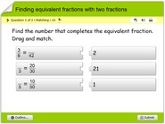 Finding equivalent fractions with two fractions